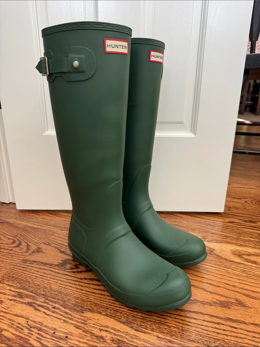 Hunter Matte Forest Green Tall Rain Boots